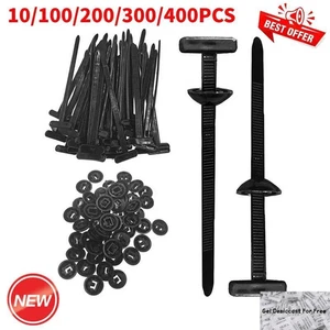 300/400X Nylon Universal Kabelbinder Schnalle, Selbstverriegelnder Nylon Zip Binder Halter - Bild 1 von 18