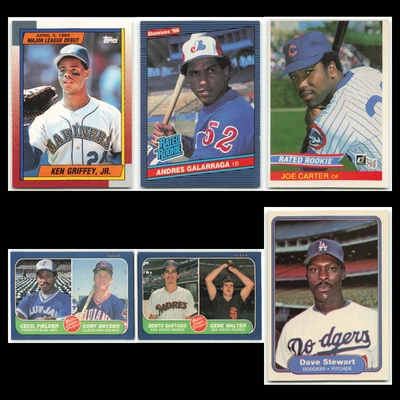 Lote 6 tarjetas de novato inc 1990 Topps debut en Grandes Ligas Ken Griffey, Jr. Foto 1 de 4