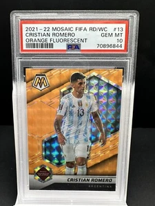 2021-2022 Panini Mosaic Cristian Romero Orange PSA 10 - Bild 1 von 2