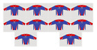 New Team Set of 10 ice hockey jerseys Royal Blue/Red/White RYR Sr Men's League