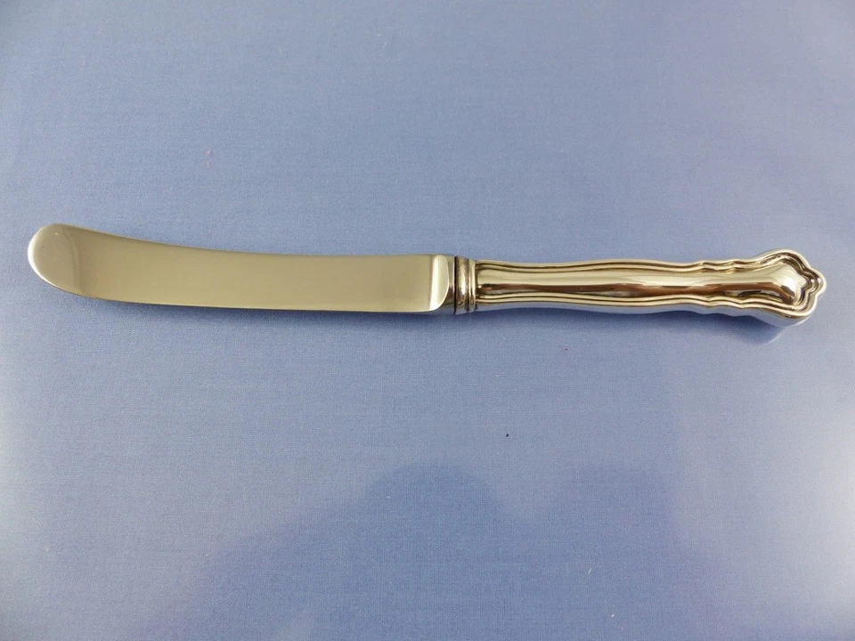  Esparcidor de mantequilla Chippendale 1943 mango hueco de Birks Regency Plate Foto 1 de 4