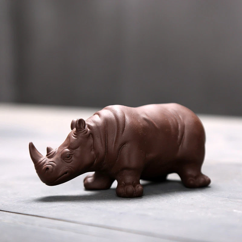 Creativo Tea Pet Yixing Zisha Ornamento de Arcilla Púrpura Juego de Té Buey Decoración de Mesa Foto 1 de 4