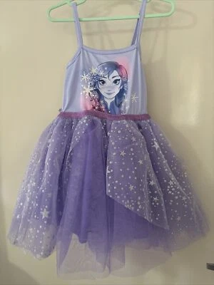 Vestido Frozen Anna Elsa Bebé Niño Tutú Vestido Púrpura Extraíble Capa Talla 1-2 Foto 1 de 4