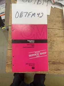 John Deere 1855 Field Conditioner Operators Manual OM-GA11115 NOS - Picture 1 of 6