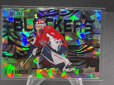 2022-23 VITEK VANECEK UPPER DECK ALLURE BLOCKERS PURPLE #BL-23, SN 08/10 SSP - Image 1 of 3