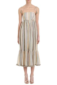 Zimmermann Juniper Rainbow Stripe Maxi Dress Size 8 AU - Picture 1 of 6
