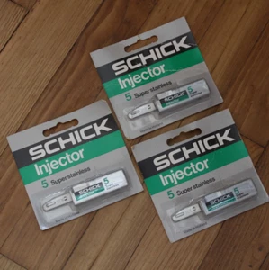Original SCHICK INJECTOR 1 Pack 5 Lames SUPER STAINLESS NOS Lot Cartouche Rasoir - Picture 1 of 3