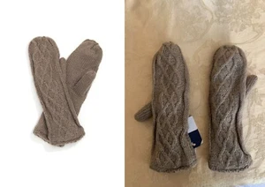 HAT ATTACK Micro Piel Forrada Medios TAUPE Marrón Cálido Diseñador NUEVOS Guantes de Ganchillo - Imagen 1 de 12