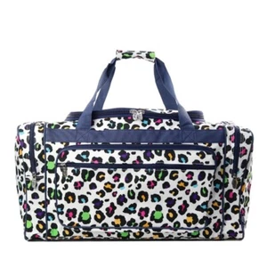 NGIL MULTI COLOR CHEETAH Canvas 23" Duffle Bag -CHEER- VACATION -NEW ARRIVAL - Picture 1 of 4