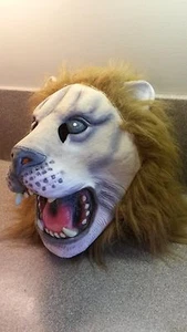 FULL HEAD RUBBER LATEX LION HALLOWEEN MASK LIFELIKE - Picture 1 of 4