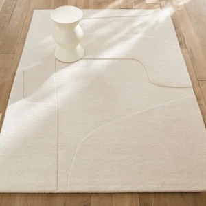 Handmade Wool Rug 5x7 - Soft Wool, Modern Style, Durable & Stylish | 6x9 | 8x10 - Picture 1 of 5