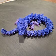 CINDERWING ROSE DRAGON BLUE/PURPLE SPARKLE  3D Printed Articulated Fidget Toy