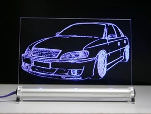 Opel Omega B als  AutoGravur auf LED-Leuchtschild - Picture 1 of 1
