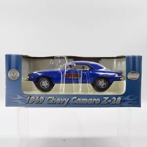 Chevy Camaro Z-28 azul escala 1:24 diecast Crown Premium Heatcraft 1969 nuevo en caja - Imagen 1 de 9