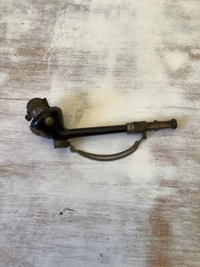 Pipa de fumar de madera con cuerno diseño inusual vintage con cubiertas metálicas y cadena - Imagen 1 de 7