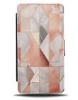 Geometric Rose Gold Style Flip Wallet Case Shapes Coloured Colour Girly Ce545