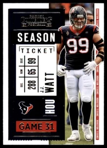 2020 Panini Contenders J.J. Watt Houston Texans #61 Base Card - Picture 1 of 2