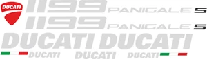 Ducati 1199s Panigale Replica DECALS Stickers Ducati 1199s Silver - Picture 1 of 2