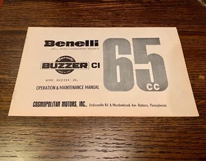 Benelli Buzzer 65cc Owners Manual - Original NOS - Picture 1 of 1
