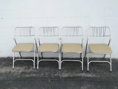 Mid Century Modern Four Folding Dining Chairs by Airlite Aluminum 2800 - Image 1 of 4