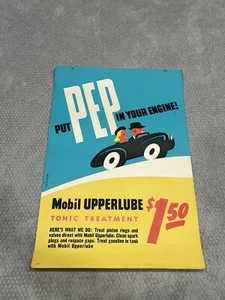 Altes Mobil Upperlube Vintage Tankstelle Poster 1940’s Hauck Original Artwork - Bild 1 von 7