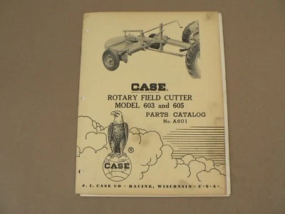 A601 Case Rotary Field Cutter 603 605 Parts Catalog Service Repair List 1959 - Image 1 of 2