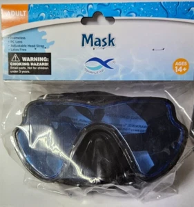 Bademaske für Erwachsene schwarz/blau Alter 14+ Brille Tauchen KOSTENLOSER VERSAND!! - Bild 1 von 2