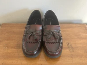 Thom Mcan Tassel Kiltie Dress Loafers Burgundy Men's Size 9W - Picture 1 of 5