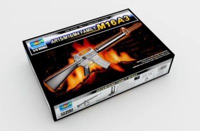 Trumpeter01911 1/3 AR15/M16/M4 FAMILY-M16A3 Gun Rifle Assembly Plastic Model Kit - Image 1 of 4