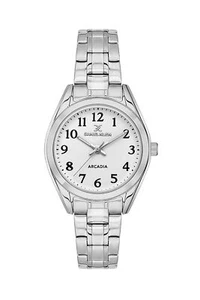 Daniel Klein 31mm Easy to Read Womens Metal Watch Steel Band, Silver Tone - Picture 1 of 2