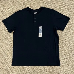 Basic Editions Henley Shirt Mens Short Sleeve Pullover New - Picture 1 of 13