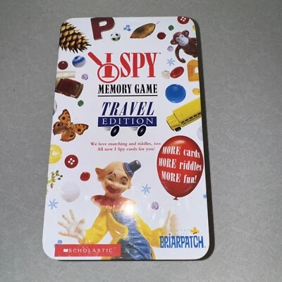 I Spy Memory Game Travel Edition In Tin Scholastic Briarpatch NEW 2010 - Image 1 of 4