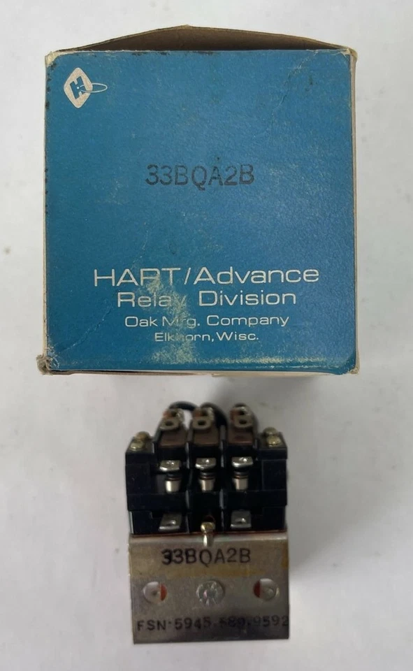 HART ADVANCE FSN-5945-589-9592 RELAY 33BQA2B - Image 1 of 4