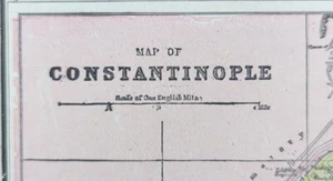 Mapa CONSTANTINOPLA 1895 14"x11" ~ Antiguo Antiguo Original ESTAMBUL - Imagen 1 de 16