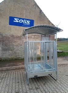 2x2m Palisadenraufe Futterraufe Heuraufe für Pferde oder Rinder mit Dach M2/12 - Bild 1 von 14