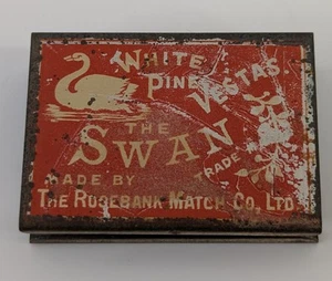 Rosebank Match Co. The Swan White Pine Vestas Matchbox Holder South Africa Rare - Picture 1 of 18