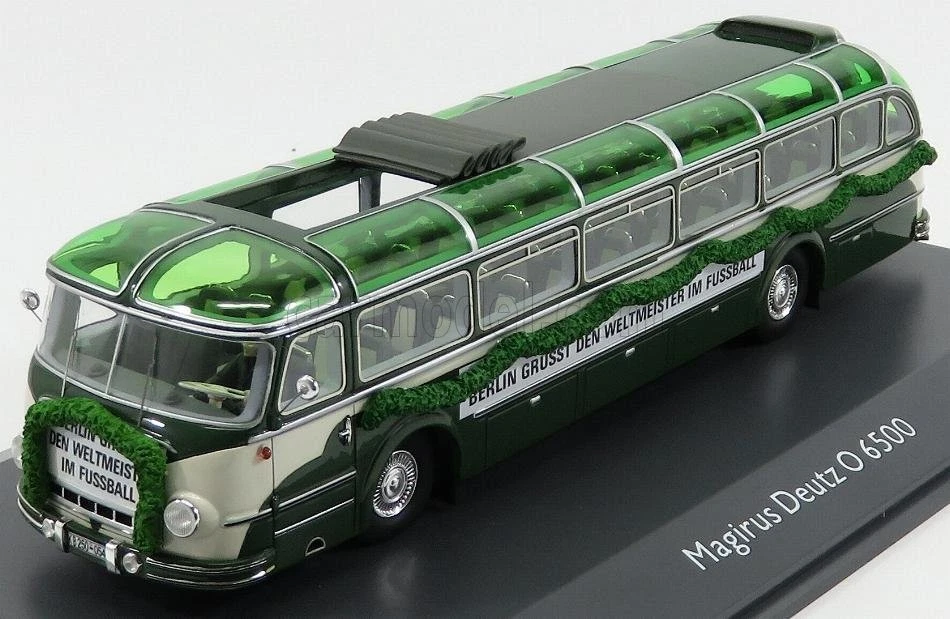 1/43 SCHUCO - MAGIRUS - DEUTZ O6500 AUTOBUS WINNER TEAM FOOTBALL WORLD CUP 09041 - Immagine 1 di 1
