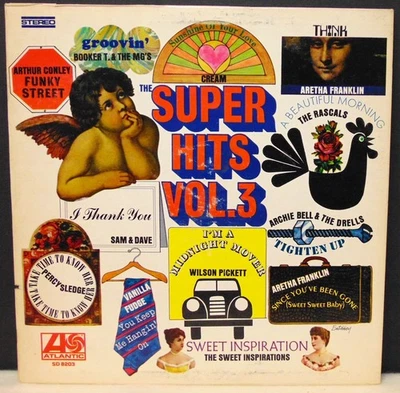 Various – The Super Hits, Vol. 3 - 1968 Atlantic Rock/Funk Compilation LP EX/VG+ - Image 1 of 4