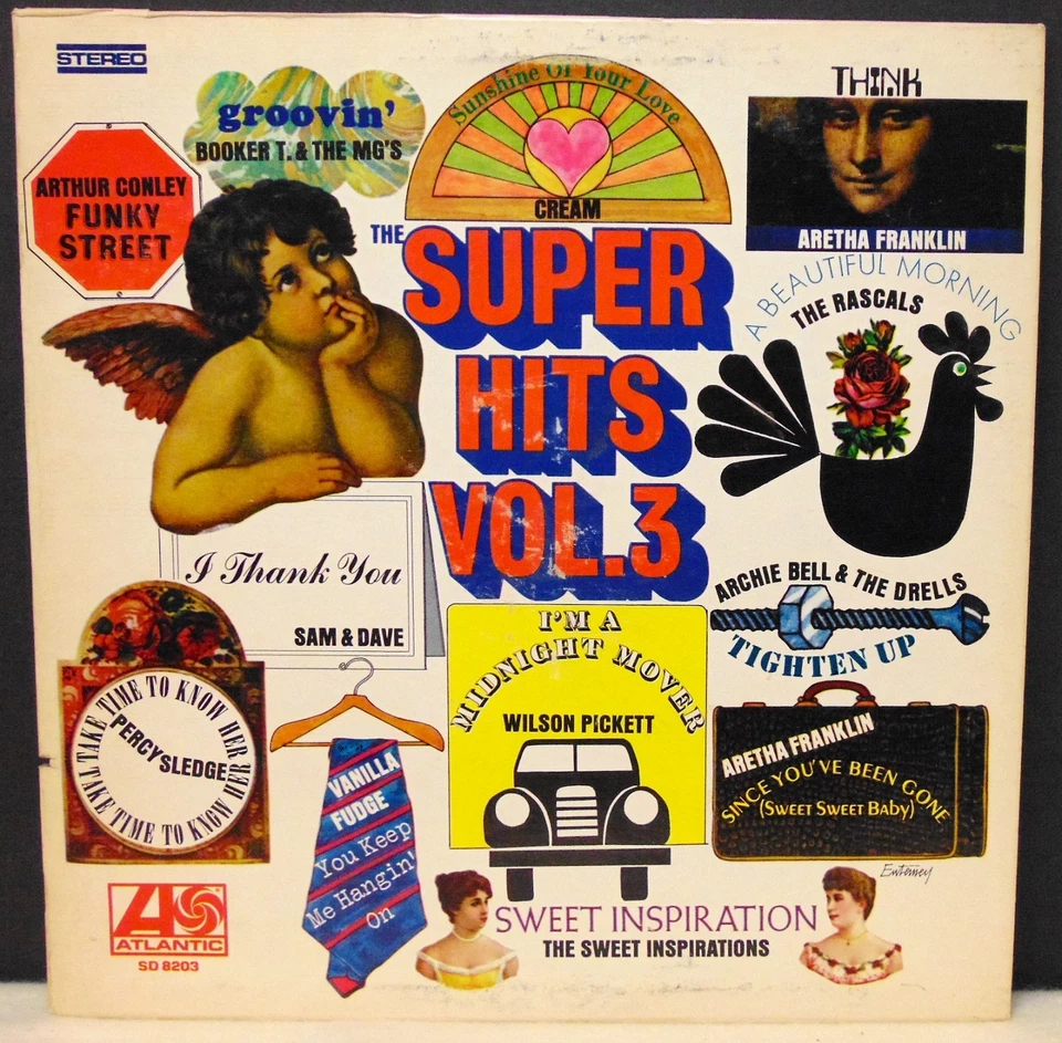 Various – The Super Hits, Vol. 3 - 1968 Atlantic Rock/Funk Compilation LP EX/VG+ - Image 1 of 4