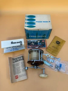 VTG Penn 309M Super Peer Level Wind Fishing Reel Original Box Instructions Tools - Picture 1 of 19