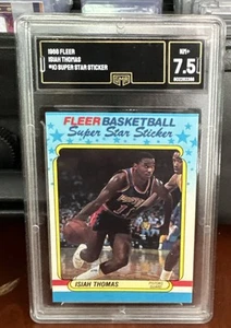 1988 Fleer Sticker #10 ISIAH THOMAS PISTONS HOF GMA 7,5 Nm+ - Bild 1 von 2