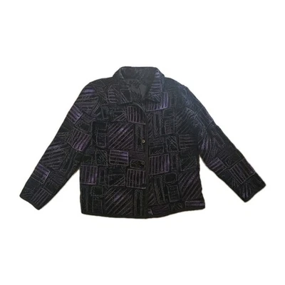 Purple & Black Reversible Jacket - Image 1 of 4