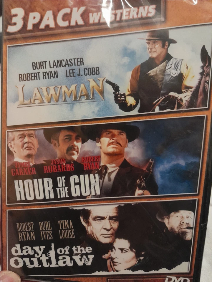 Outlaws and Lawmen 3 Movies, Lawman, Hour of the Gun, Day of the Outlaw, New DVD - Image 1 of 1