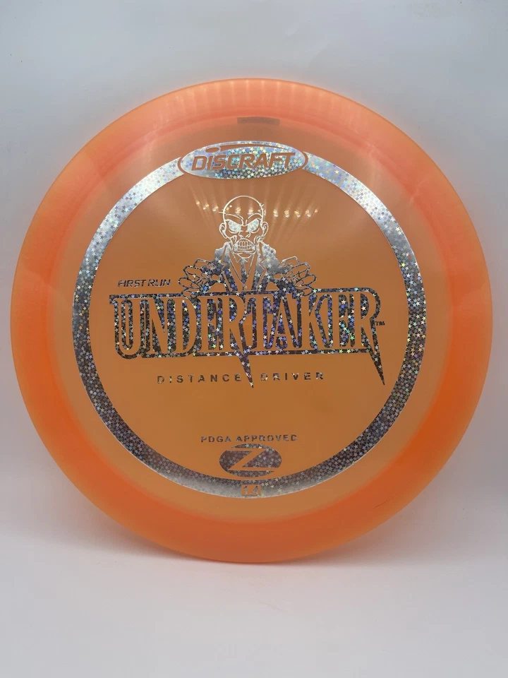 Sello Holofoil Discraft Disc Golf 1st Run Orange Z Undertaker 168 g Star Sparkle. Foto 1 de 4