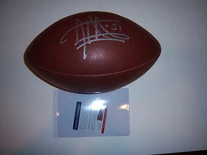 JONATHAN VILMA NEW ORLEANS SAINTS,NEW YORK JETS PSA/DNA SIGNED FOOTBALL  - Picture 1 of 1