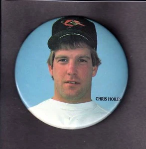 1992 JKA Chris Hoiles BALTIMORE ORIOLES PIN BACK BUTTON 3 " - Picture 1 of 1
