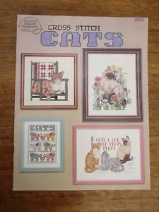 AMERICAN SCHOOL NEEDLEWORK CATS CROSS STITCH CHARTS DESIGNS 3520 KITTEN SIAMESE - Picture 1 of 10