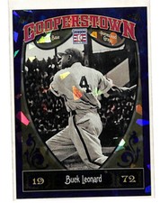 2013 Panini Cooperstown #28 Buck Leonard 477/499 BLUE CRYSTALS ICE card