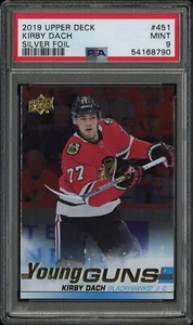 2019-20 Upper Deck - Young Guns Silver Foil #451 Kirby Dach (RC) PSA 9 - Picture 1 of 3