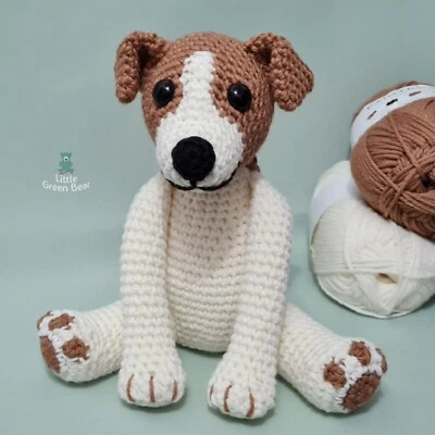 Printed Toy Crochet Pattern, Jeremy the Jack Russell Crochet Pattern, Dog - Image 1 of 4